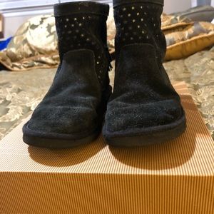 Ugg K Kaelou Black Boots Kids Size 2-used